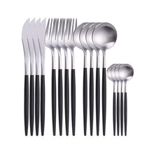Load image into Gallery viewer, Reusable Cutlery Set Stainless Steel Cutlery Matt Knife and Fork Set Home Kitchen Tableware Flatware Set 18/10 Stainless Steel