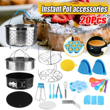 Load image into Gallery viewer, 20/8pcs Instant Pot Accessories Set Electric Pressure Cooker Accessories Stainless Steel Steamer Basket  Kitchen Cooking Tools
