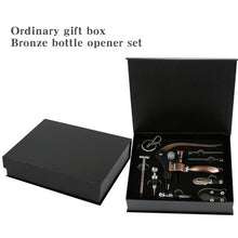Load image into Gallery viewer, 9 Pcs/set Zinc Alloy Rabbit Shape Red Wine Opener Tool Set Cork Bottle Opener Kit Professional Corkscrew Pourer Set Gift Box Set
