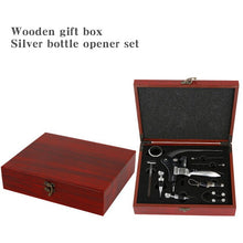 Load image into Gallery viewer, 9 Pcs/set Zinc Alloy Rabbit Shape Red Wine Opener Tool Set Cork Bottle Opener Kit Professional Corkscrew Pourer Set Gift Box Set
